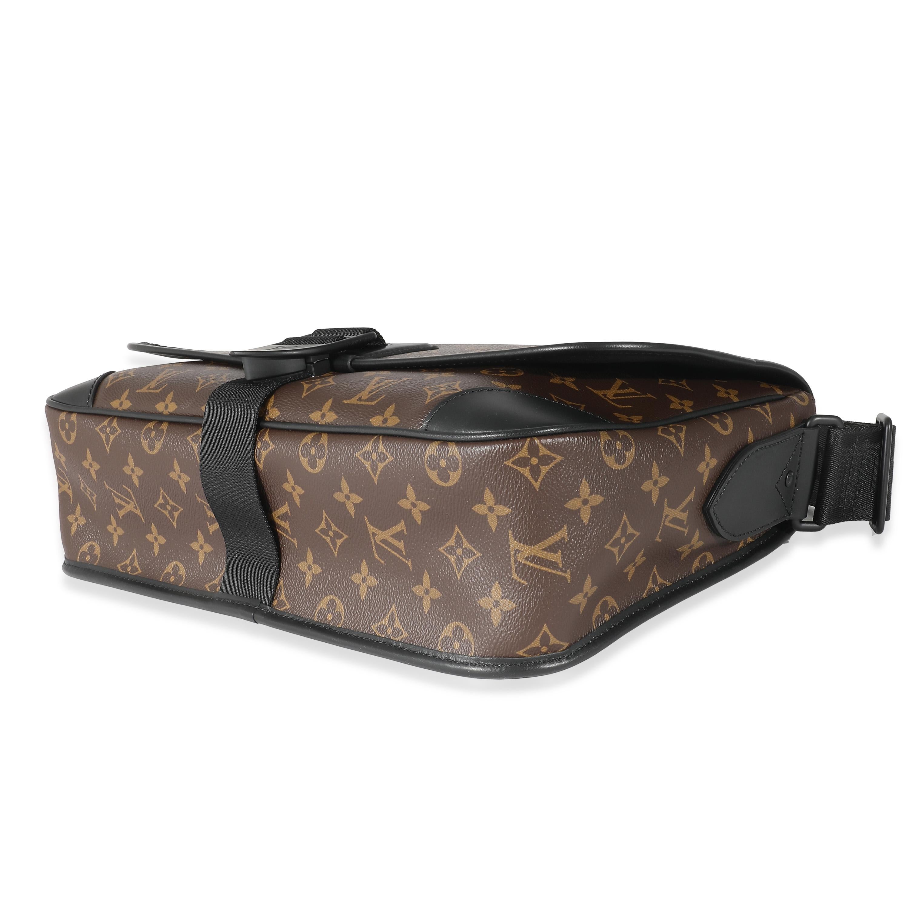 Sac de messager GM Archy en toile de Macassar avec monogramme Louis Vuitton en vente 1