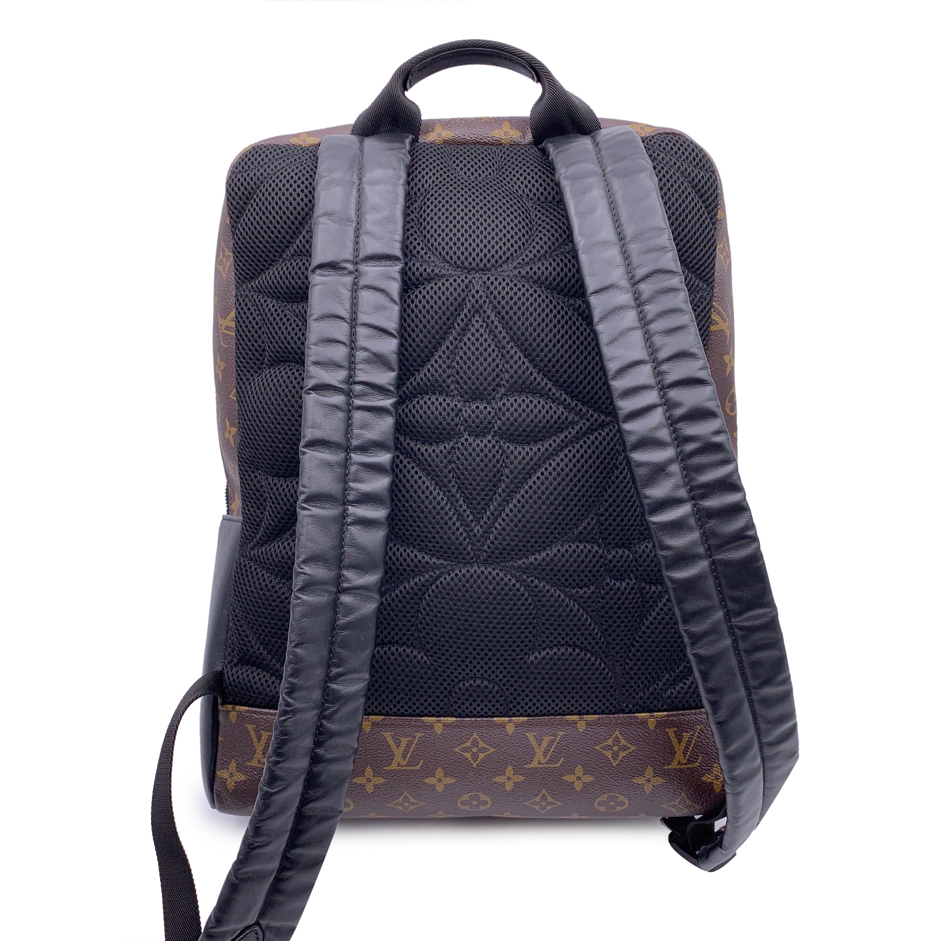 Louis Vuitton Monogram Macassar Canvas Dean Backpack Bag M45335 In Excellent Condition For Sale In Rome, Rome