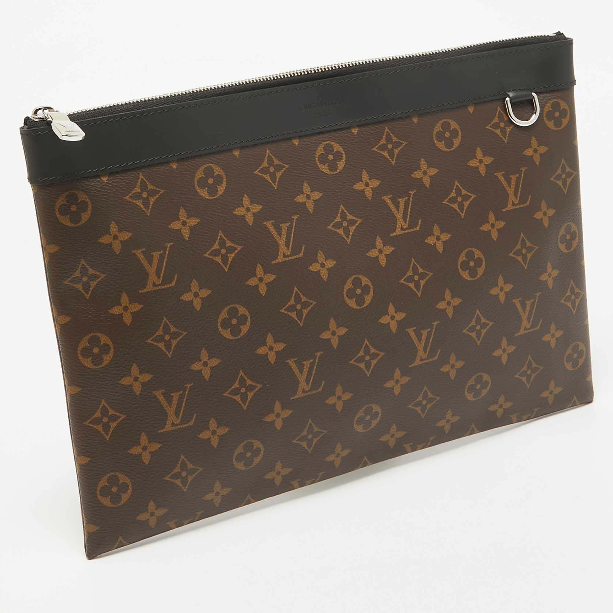 Black Louis Vuitton Monogram Macassar Canvas Discovery GM Pochette