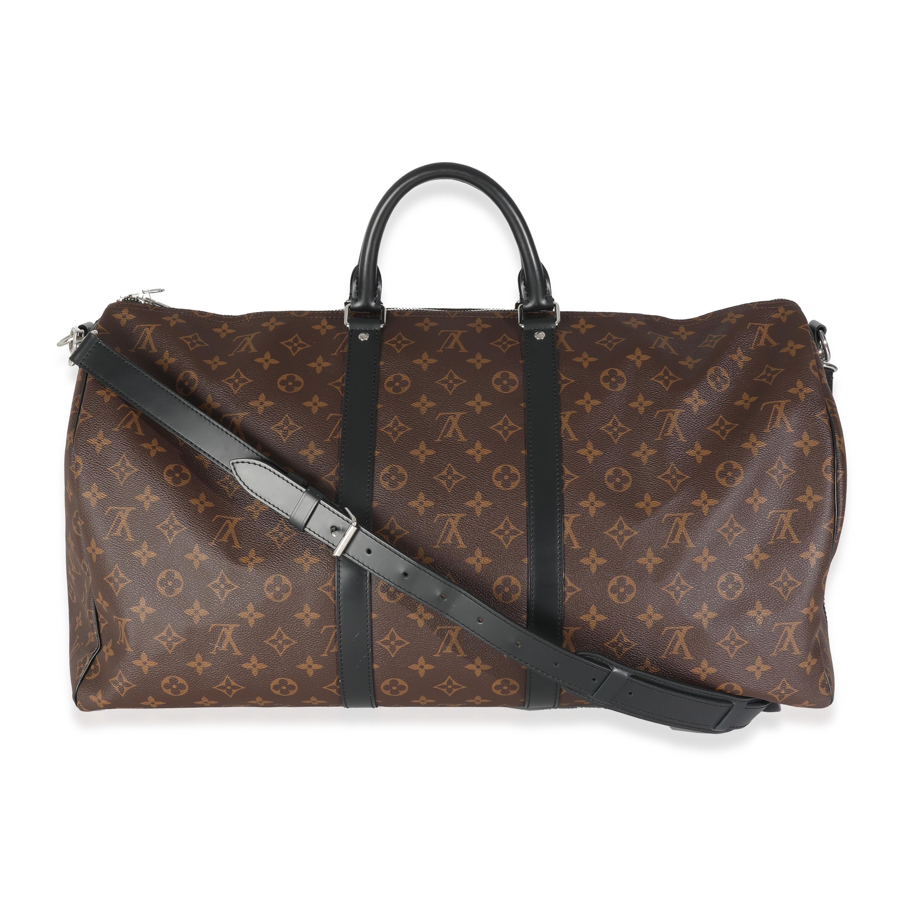 Listing Title: Louis Vuitton Monogram Macassar Canvas Keepall Bandouliere 55
SKU: 144481
Condition: Pre-owned 
Condition Description: An early 20th-century design from Louis Vuitton, the Keepall bag is the epitome of the Maison's spirit and passion