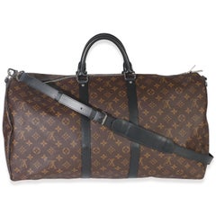 Louis Vuitton Monogram Macassar Canvas Keepall Bandouliere 55