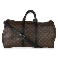 Louis Vuitton Monogram Macassar Canvas Keepall Bandouliere 55