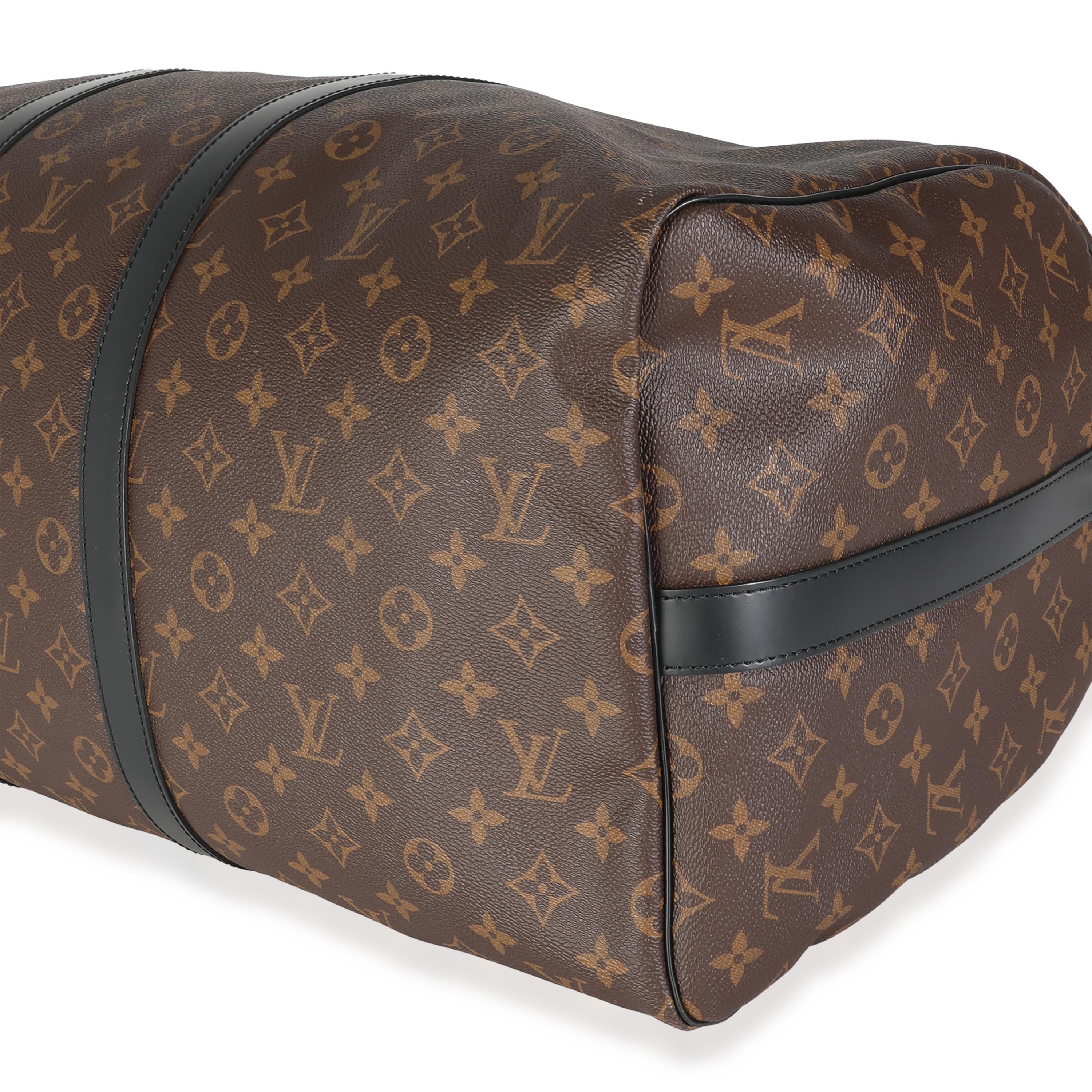 Women's or Men's Louis Vuitton Monogram Macassar Canvas Keepall Bandouliere 55