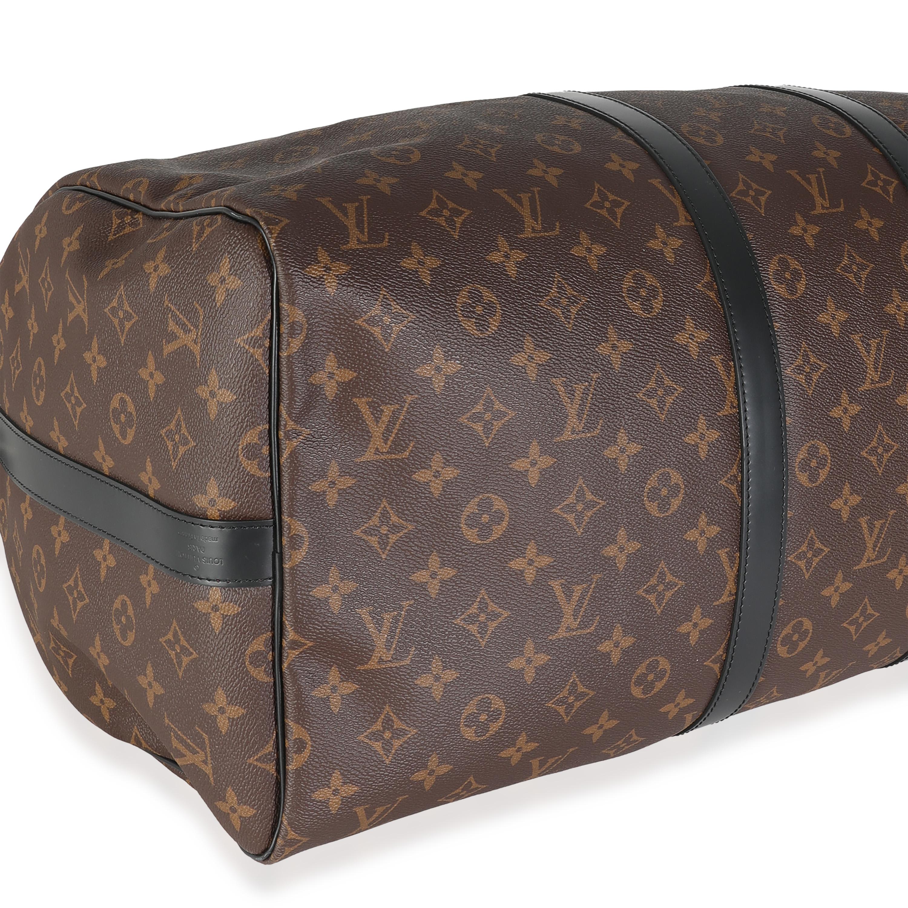Louis Vuitton Monogram Macassar Canvas Keepall Bandouliere 55 2