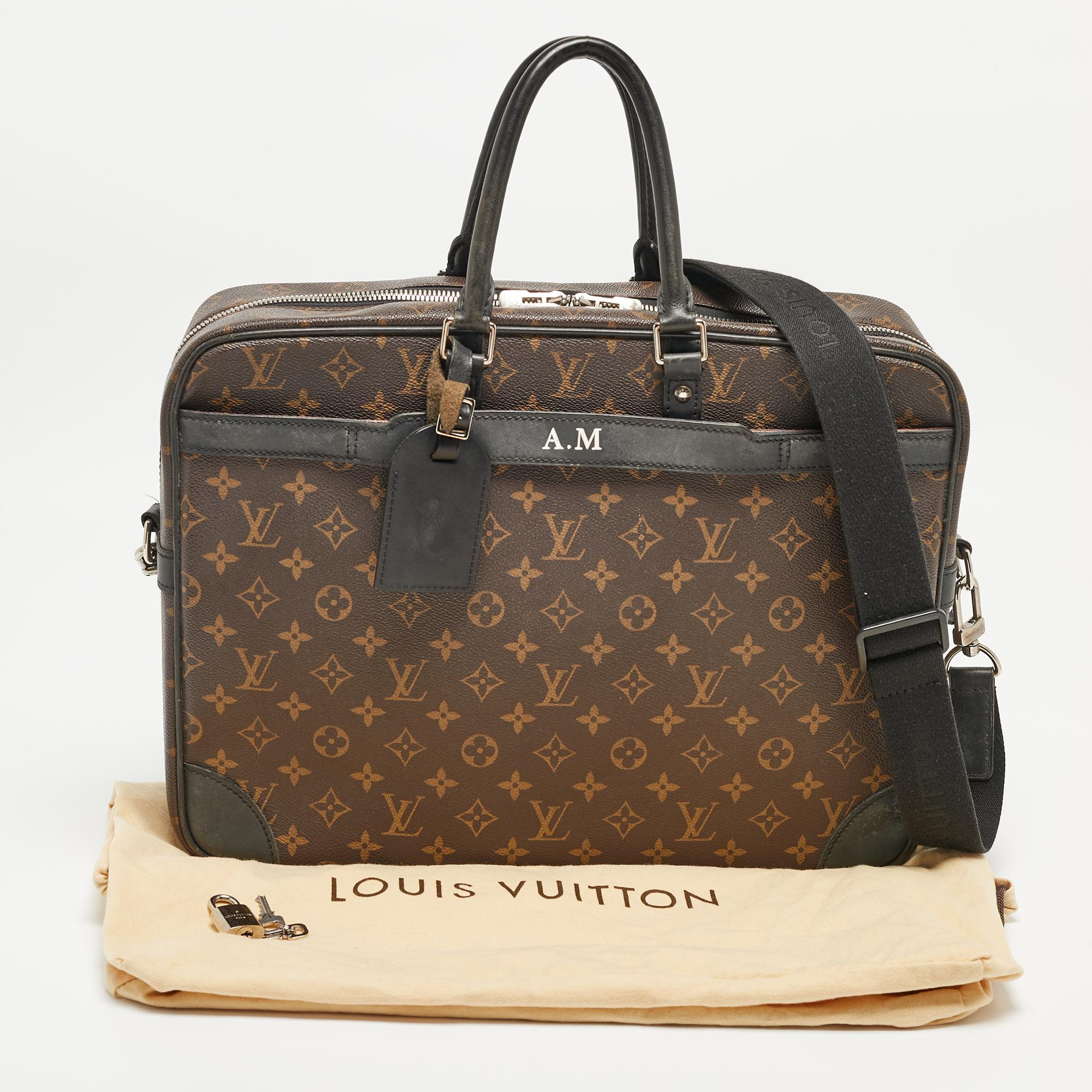 Louis Vuitton Monogram Macassar Canvas Porte-Documents Voyage Bag 16