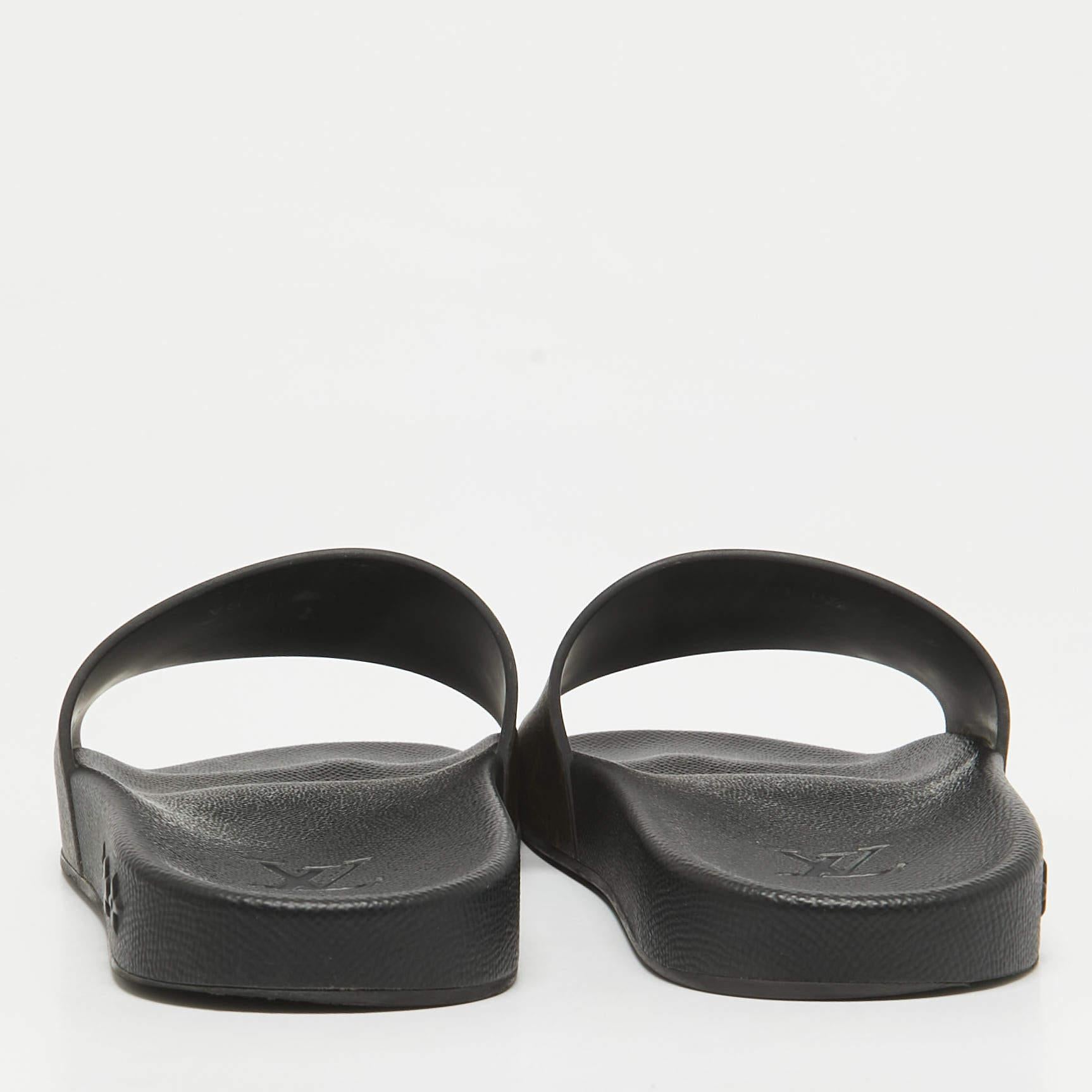 Men's Louis Vuitton Monogram Macassar Canvas Waterfront Slides Size 40.5 For Sale