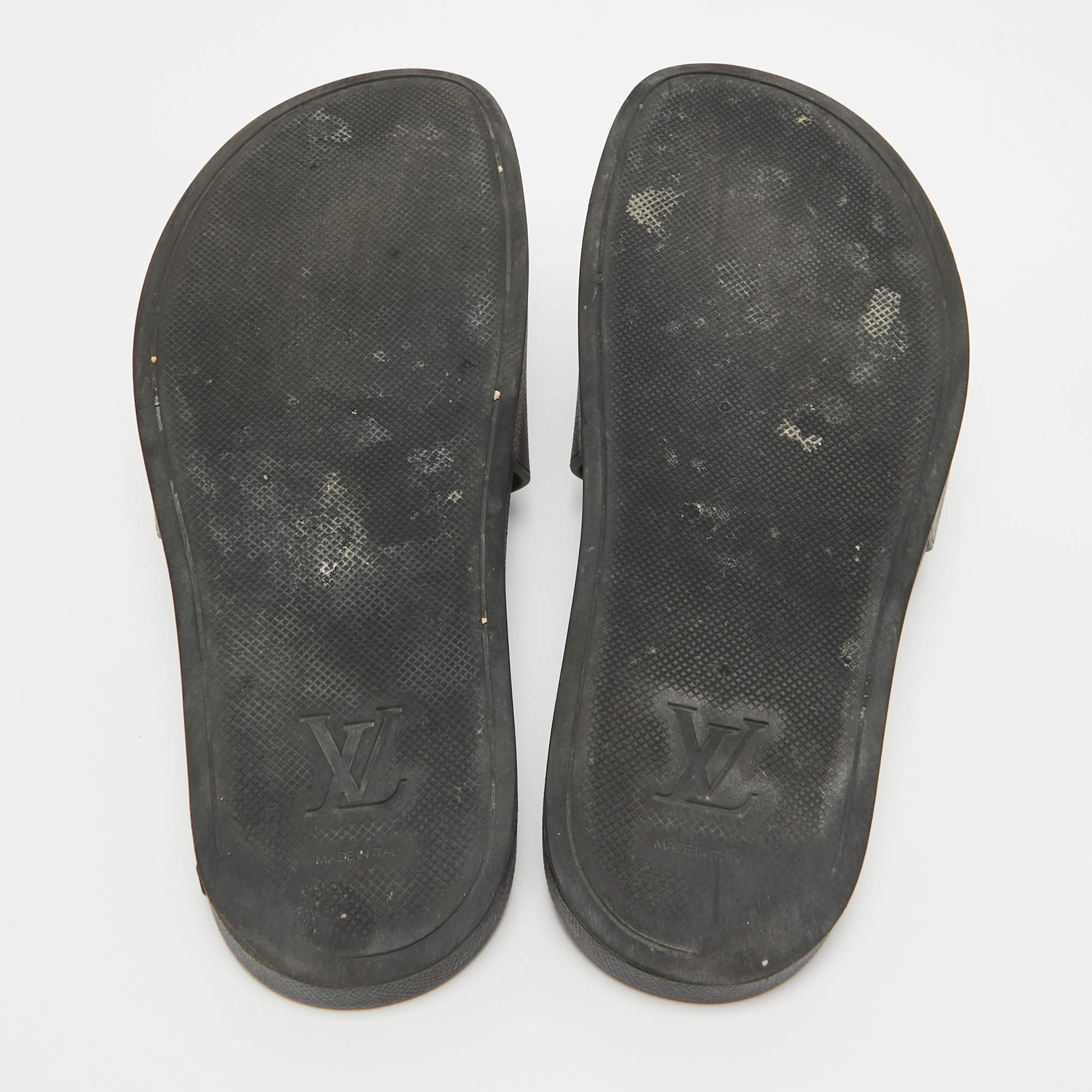 Louis Vuitton Monogram Macassar Canvas Waterfront Slides Size 40.5 For Sale 1