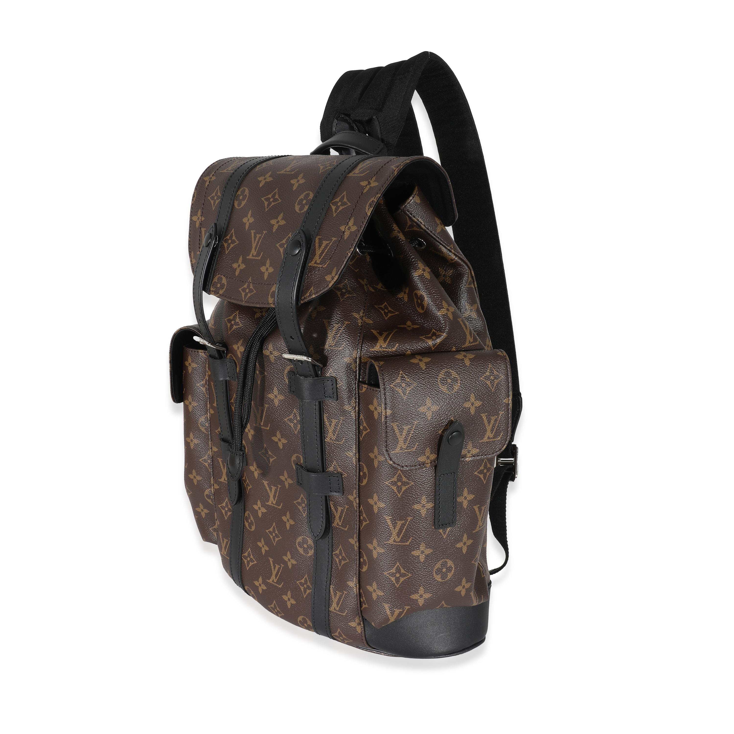 Louis Vuitton Monogram Macassar Christopher Backpack PM In Excellent Condition For Sale In New York, NY