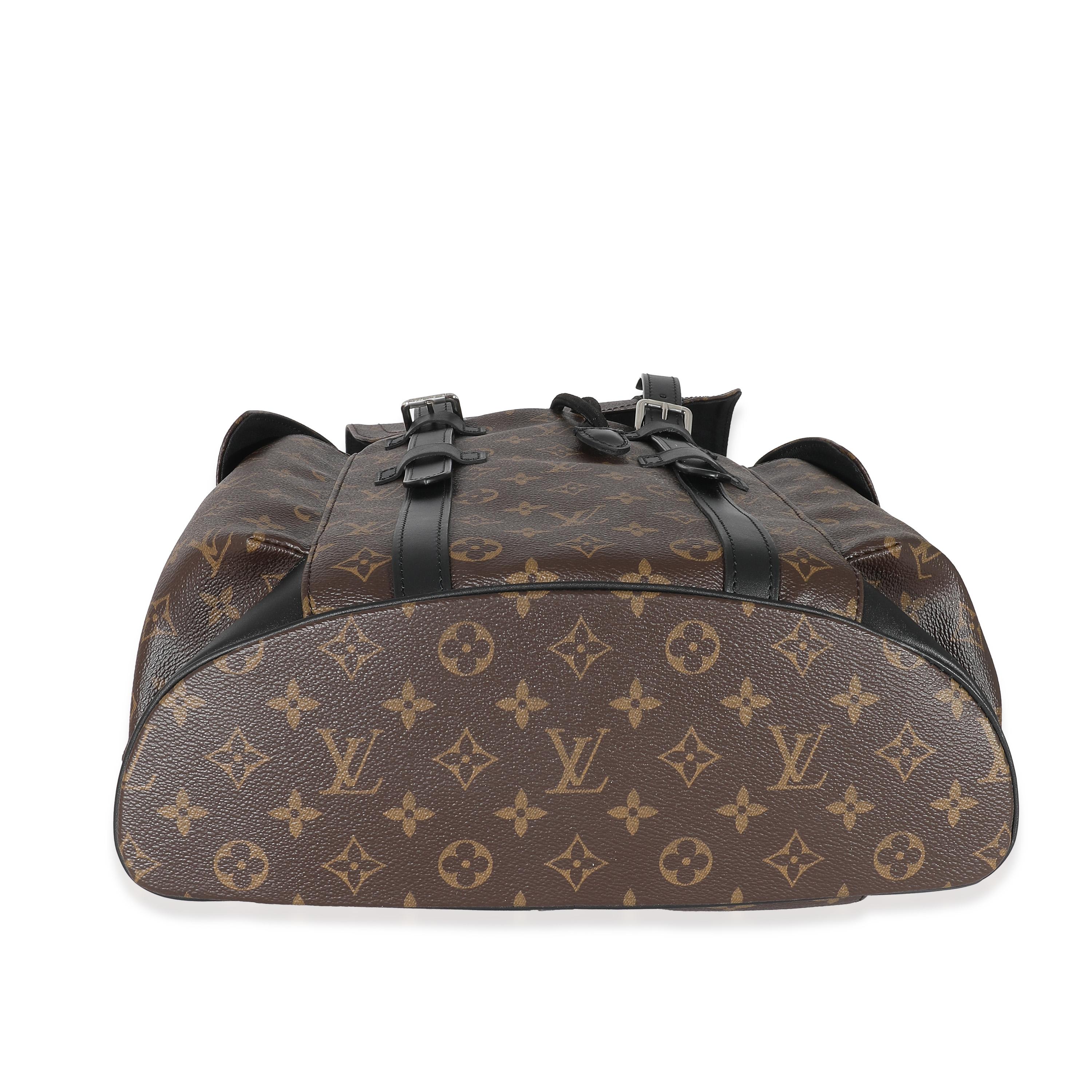 Louis Vuitton Monogram Macassar Christopher Backpack PM For Sale 2