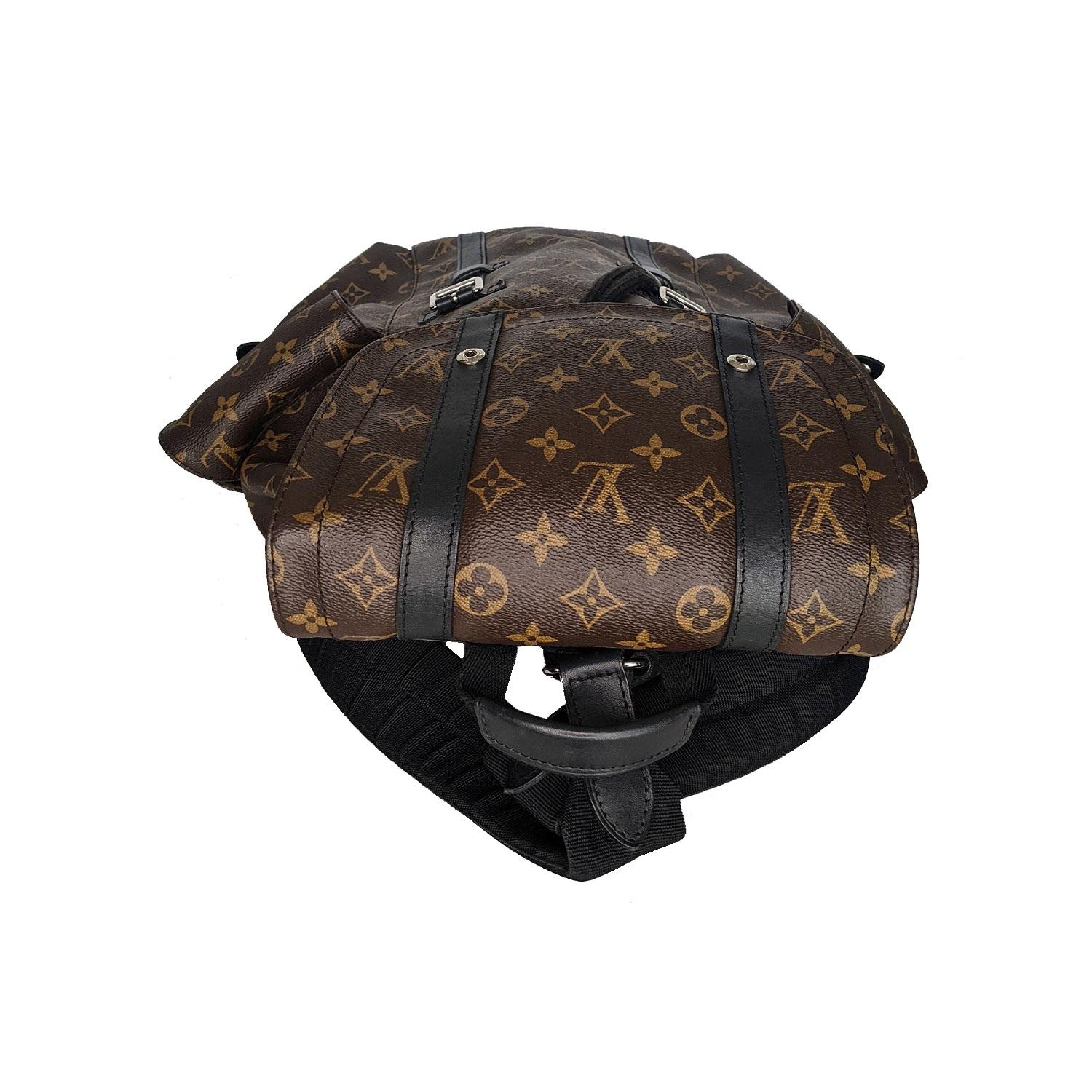 Black Louis Vuitton Monogram Macassar Christopher PM Backpack