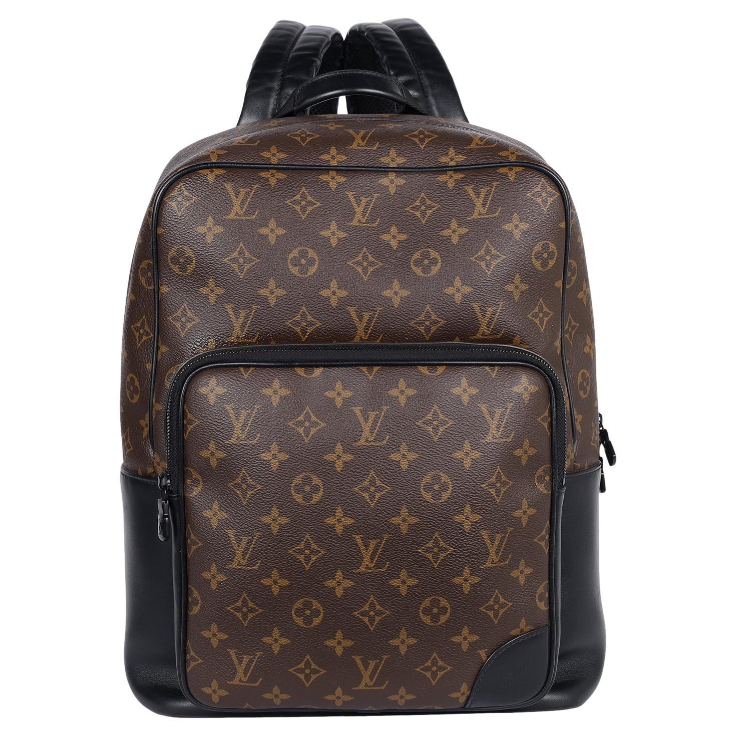 LOUIS VUITTON Monogram Macassar Dean Backpack For Sale