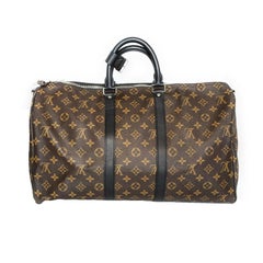 Louis Vuitton Monogram Macassar Keepall 45 Bandouliere Bag