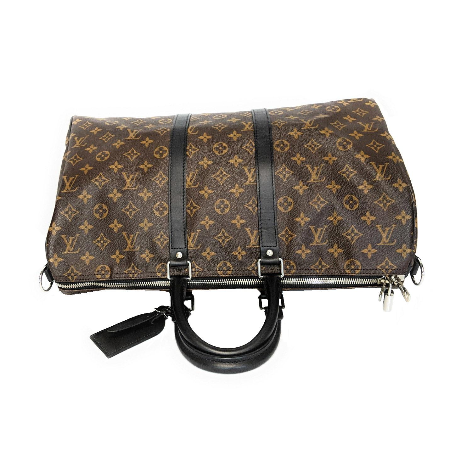 Louis Vuitton Monogram Macassar Keepall 45 Bandouliere Bag In Excellent Condition In Scottsdale, AZ