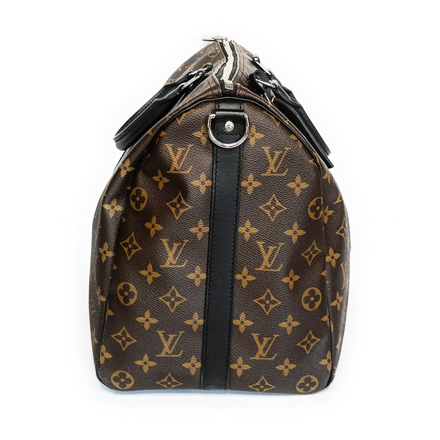 Louis Vuitton Monogram Macassar Keepall 45 Bandouliere Bag 1