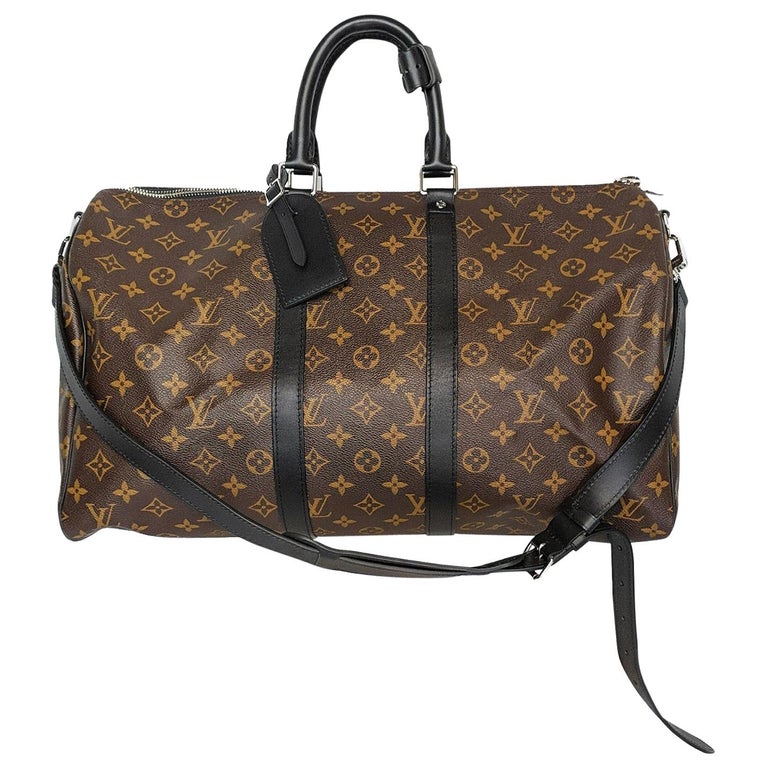 Louis Vuitton Monogram Macassar Keepall 45 Bandouliere Bag at