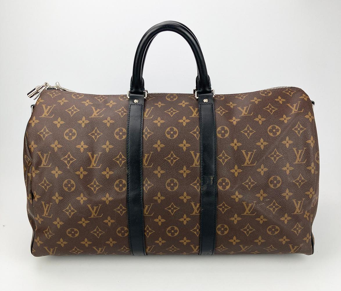 Louis Vuitton Monogram Macassar Keepall Bandoulière 45  im Zustand „Hervorragend“ im Angebot in Philadelphia, PA