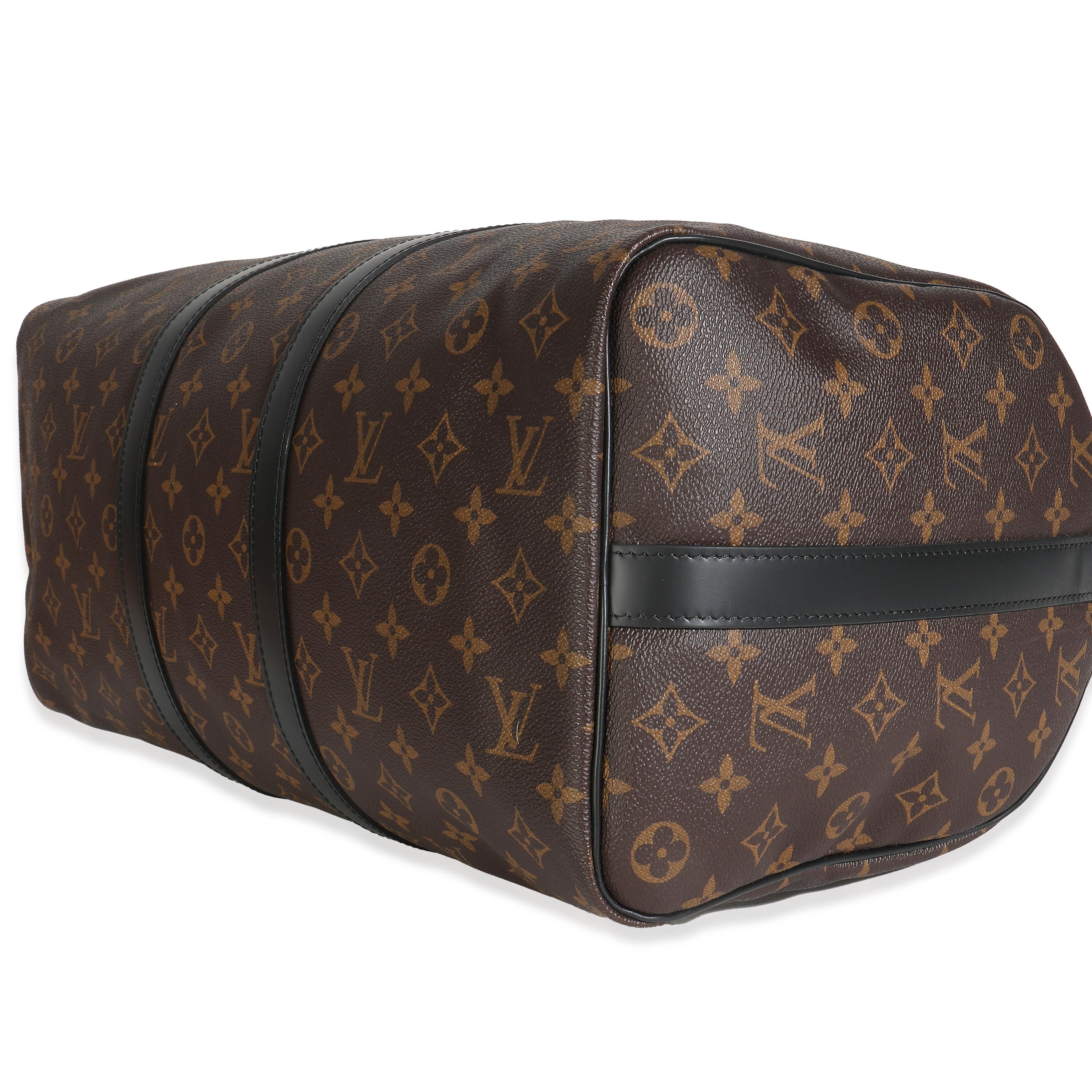 Louis Vuitton Monogram Macassar Keepall Bandouliere 45 Damen im Angebot