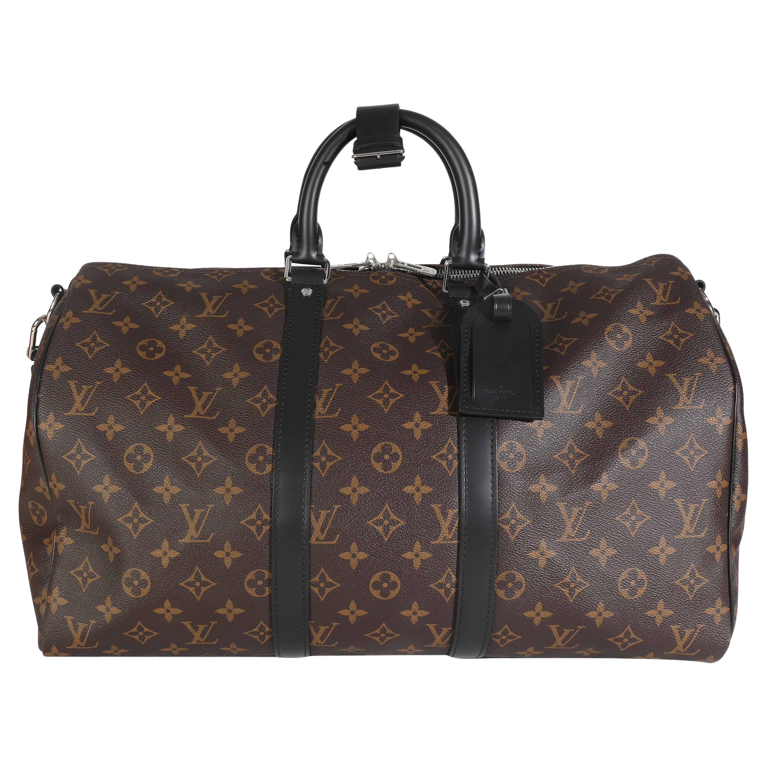 Louis Vuitton Monogram Macassar Keepall Bandouliere 45