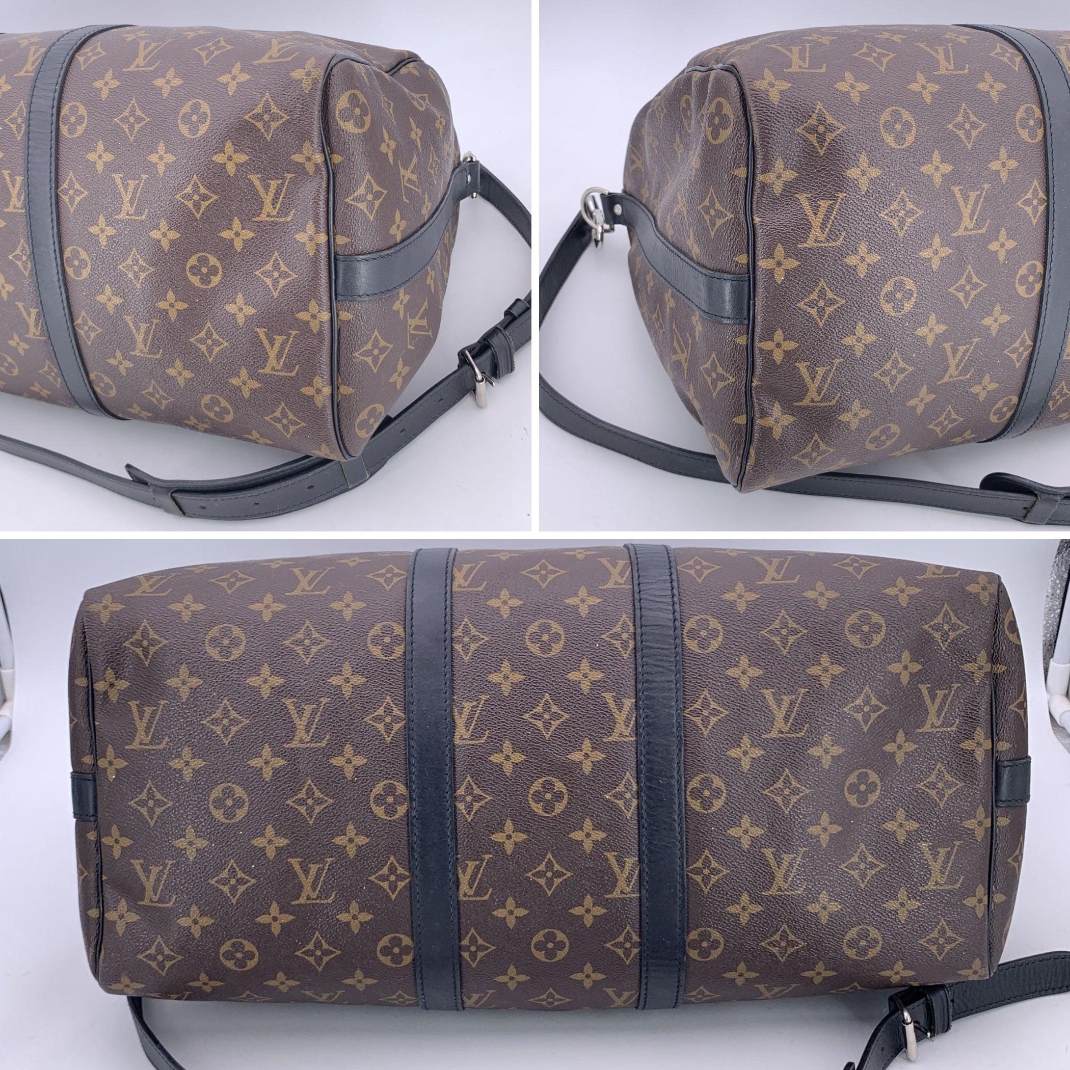 Louis Vuitton Monogram Macassar Keepall Bandouliere 45 Reisetasche im Angebot 1