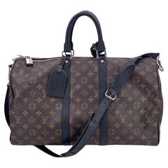 Louis Vuitton sac de voyage monogrammé Macassar Keepall Bandouliere 45