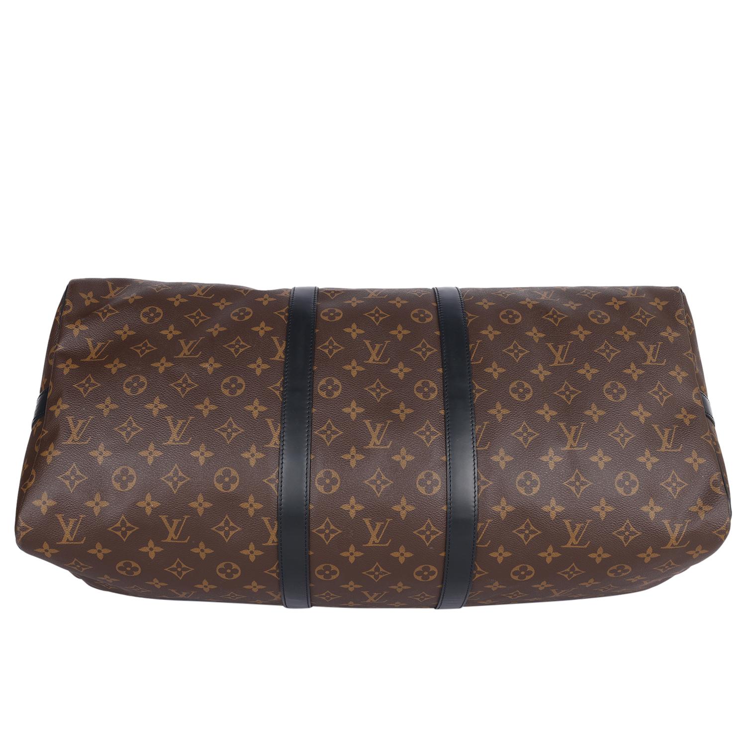 LOUIS VUITTON Bandolera Monograma Macassar Keepall 55 en venta 5