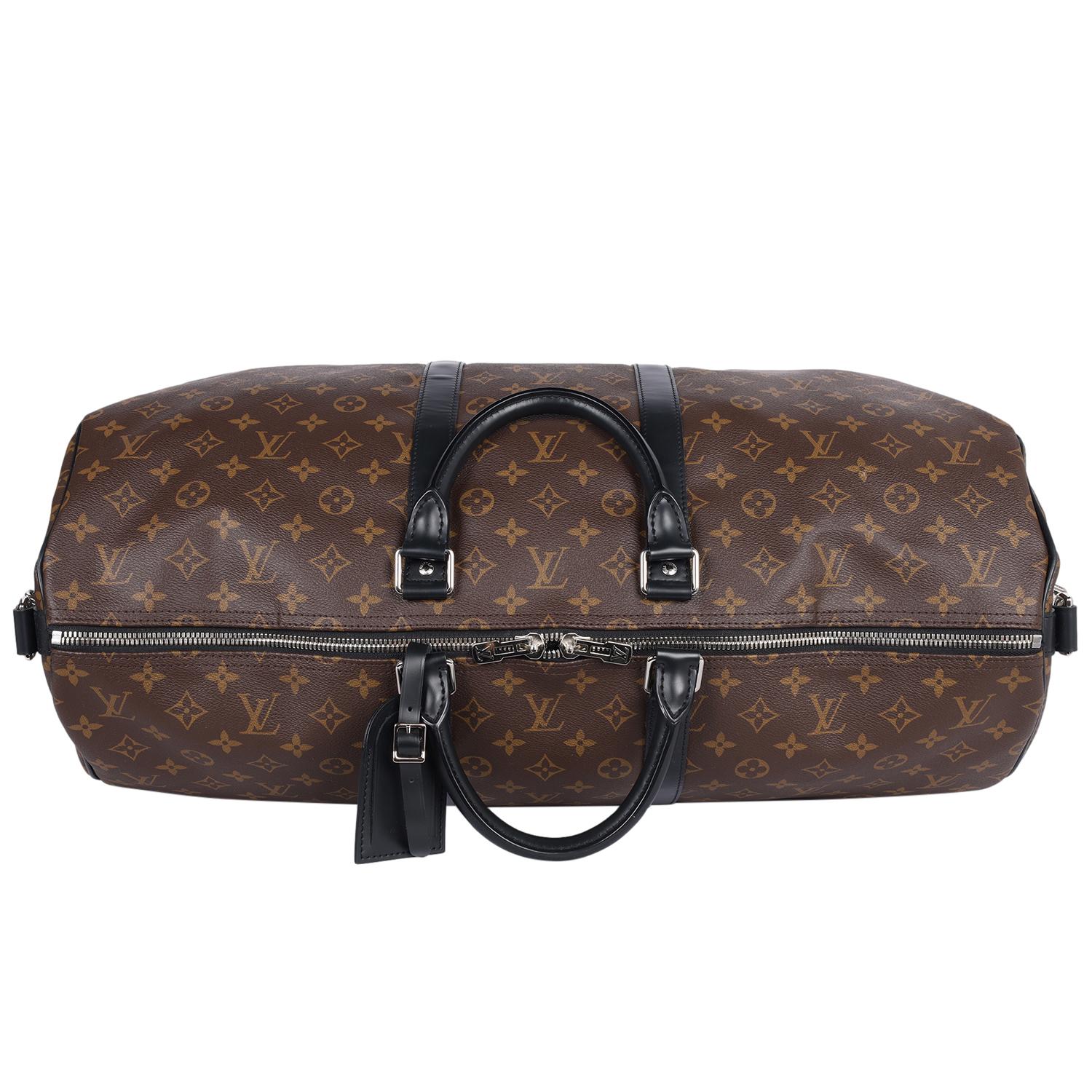 LOUIS VUITTON Bandolera Monograma Macassar Keepall 55 en venta 6
