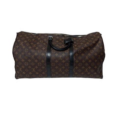 Louis Vuitton Monogram Macassar Keepall Bandouliere 55