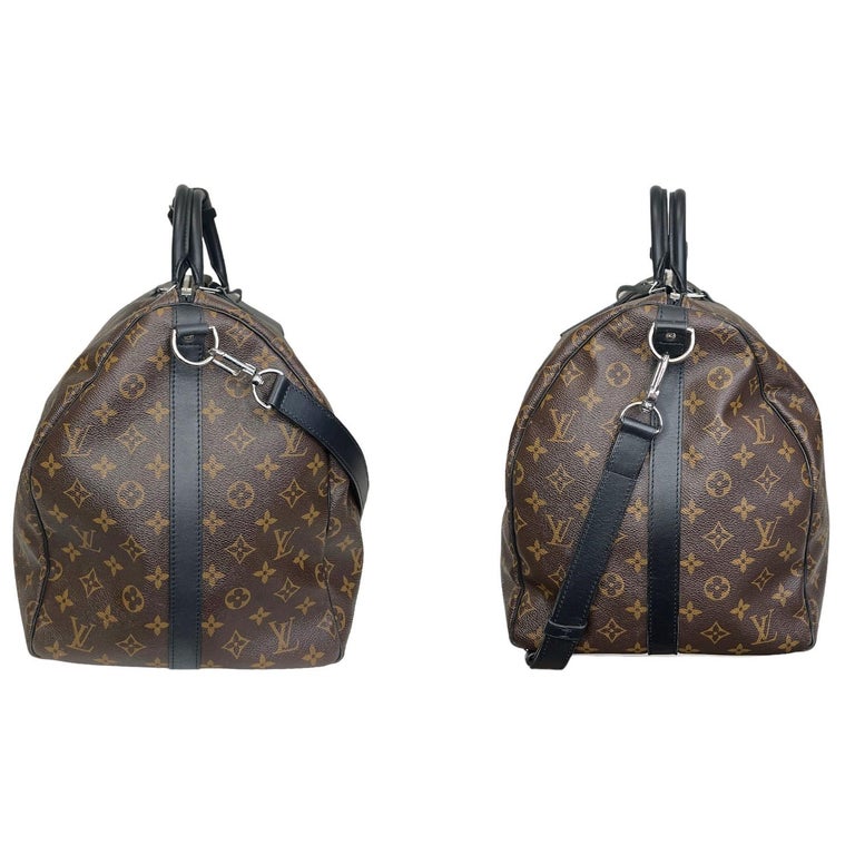 Louis Vuitton Keepall Bandouliere 55 Monogram Macassar for Sale