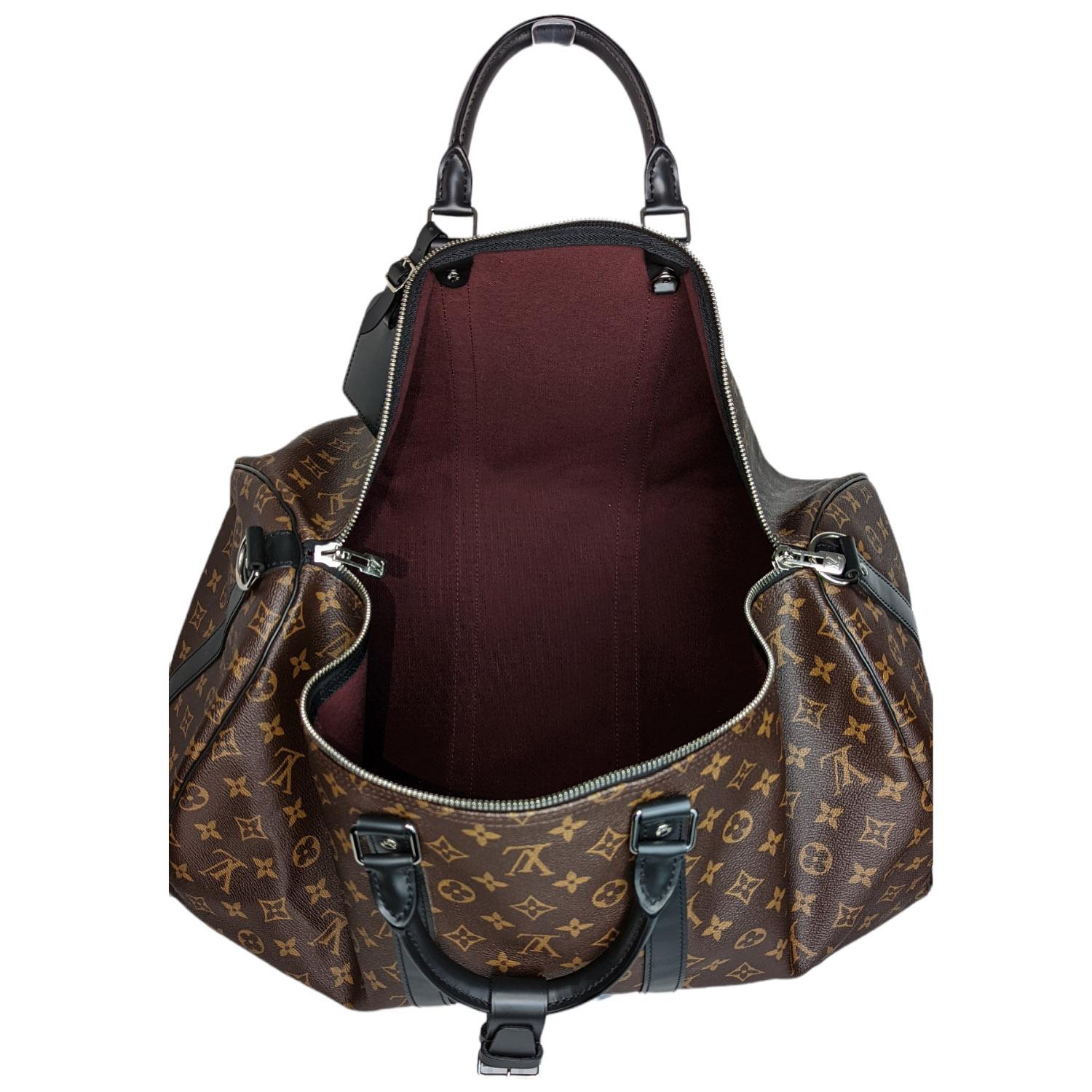 Louis Vuitton Monogram Macassar Keepall Bandouliere 55 In Excellent Condition In Scottsdale, AZ