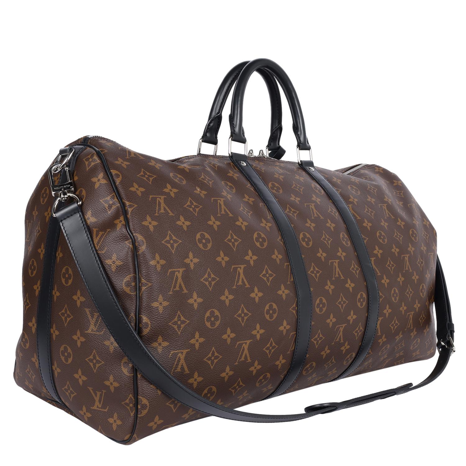 LOUIS VUITTON Bandolera Monograma Macassar Keepall 55 en venta 2