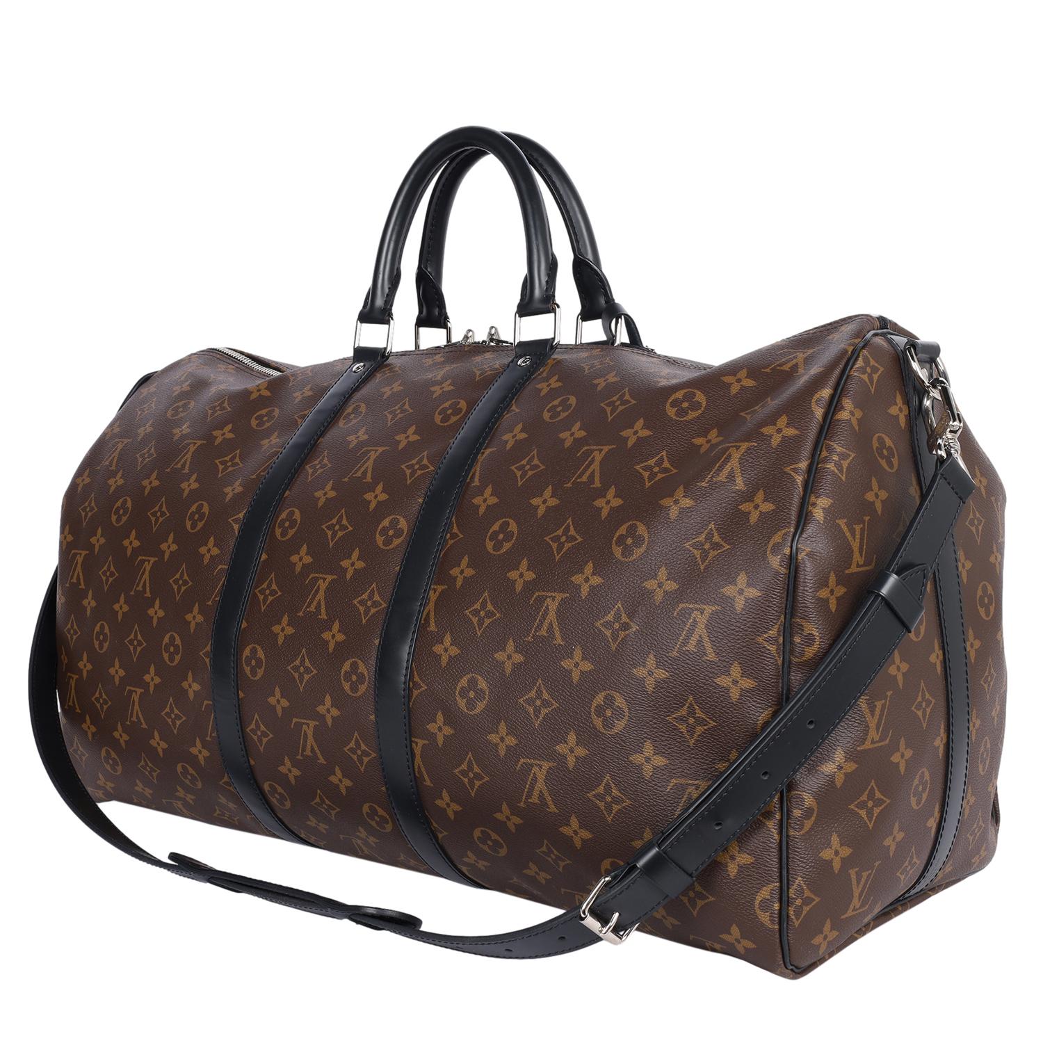 LOUIS VUITTON Bandolera Monograma Macassar Keepall 55 en venta 3