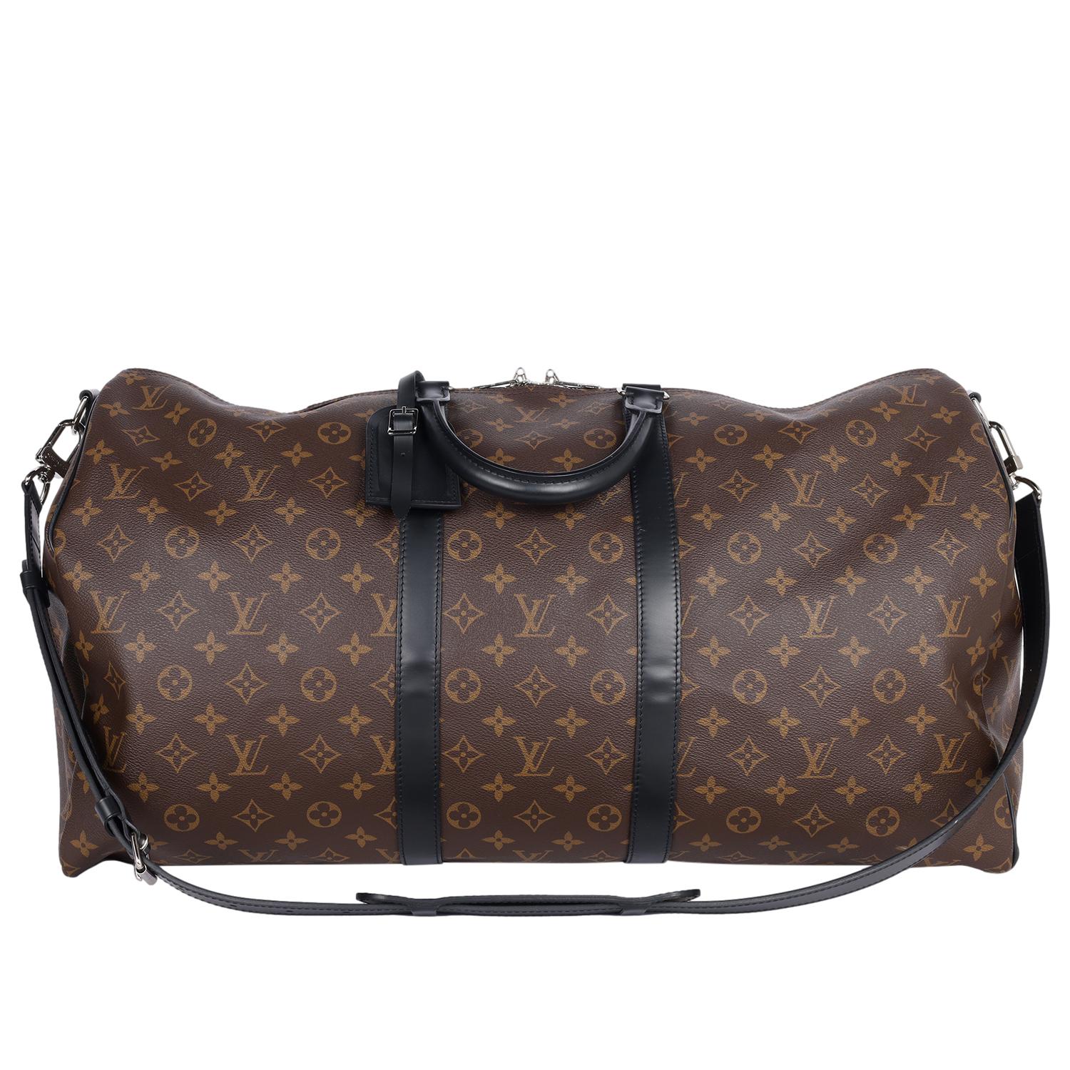 LOUIS VUITTON Bandolera Monograma Macassar Keepall 55 en venta 4