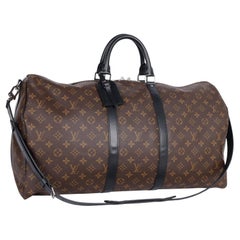 LOUIS VUITTON Monogram Macassar Keepall Bandouliere 55