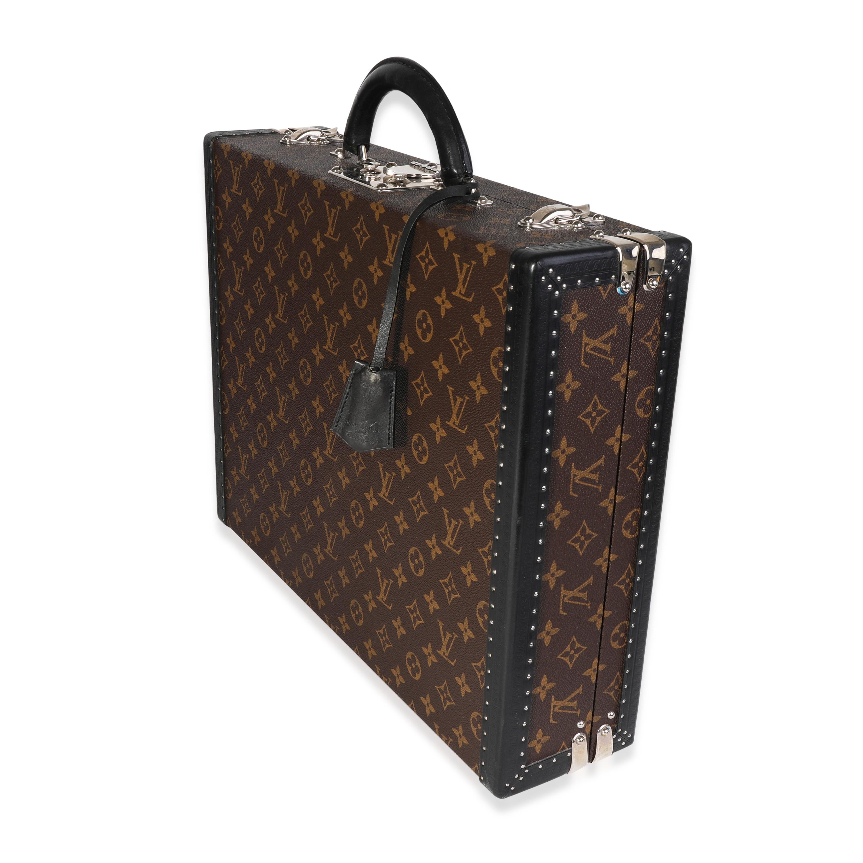 Louis Vuitton Monogram Macassar Präsident Aktentasche im Zustand „Gut“ im Angebot in New York, NY