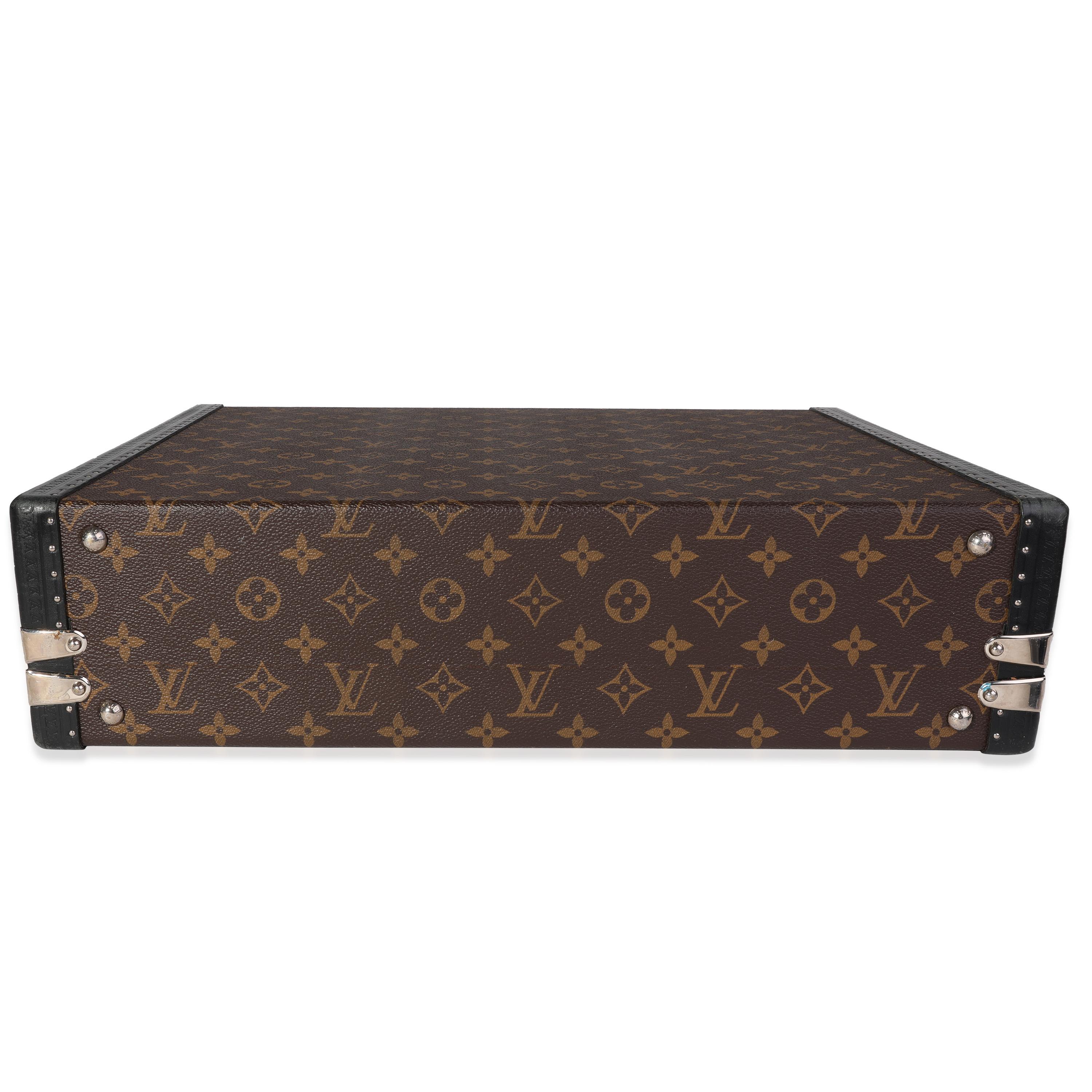 Louis Vuitton Monogram Macassar President Briefcase In Good Condition For Sale In New York, NY