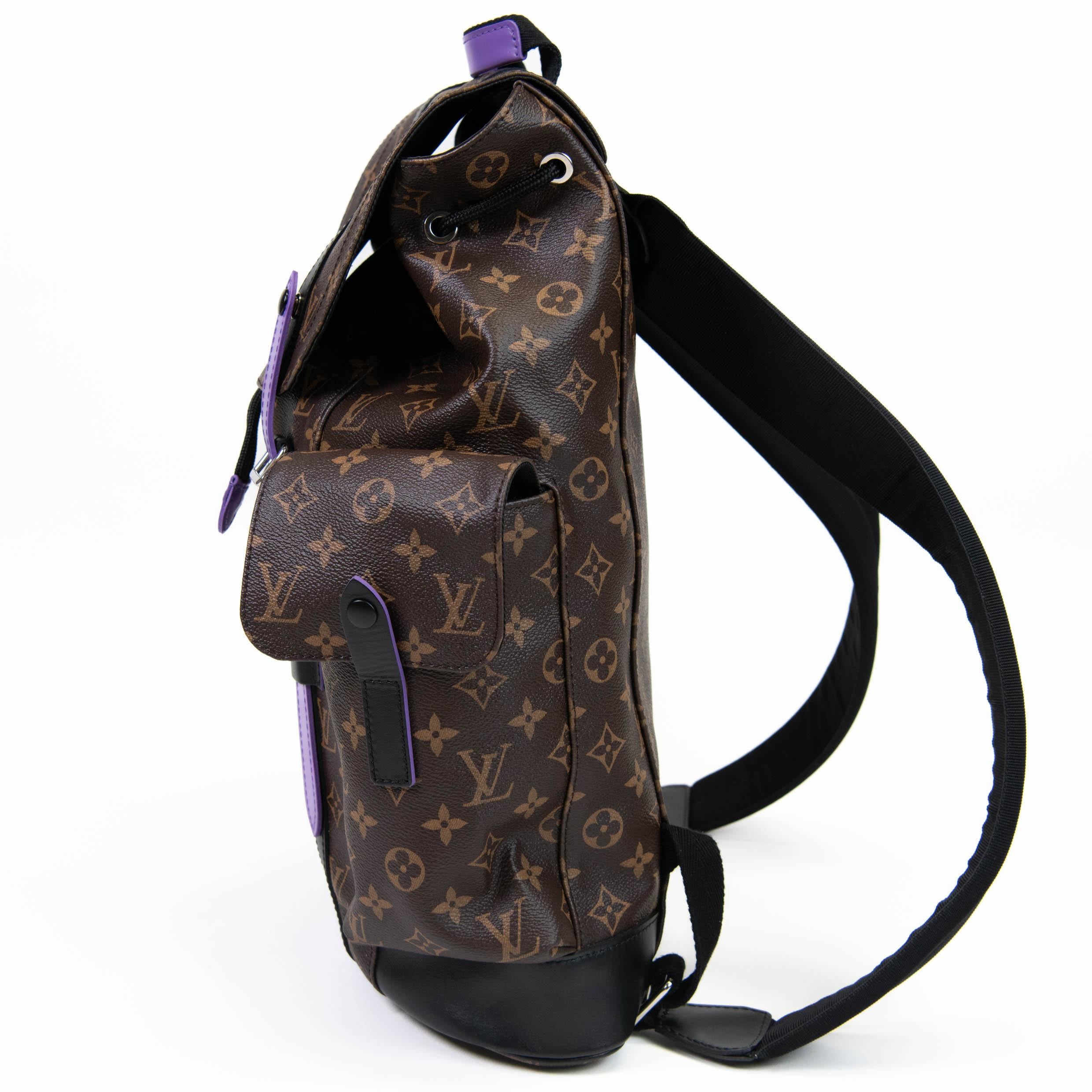 Louis Vuitton Monogram Macassar Purple Christopher MM Backpack 1