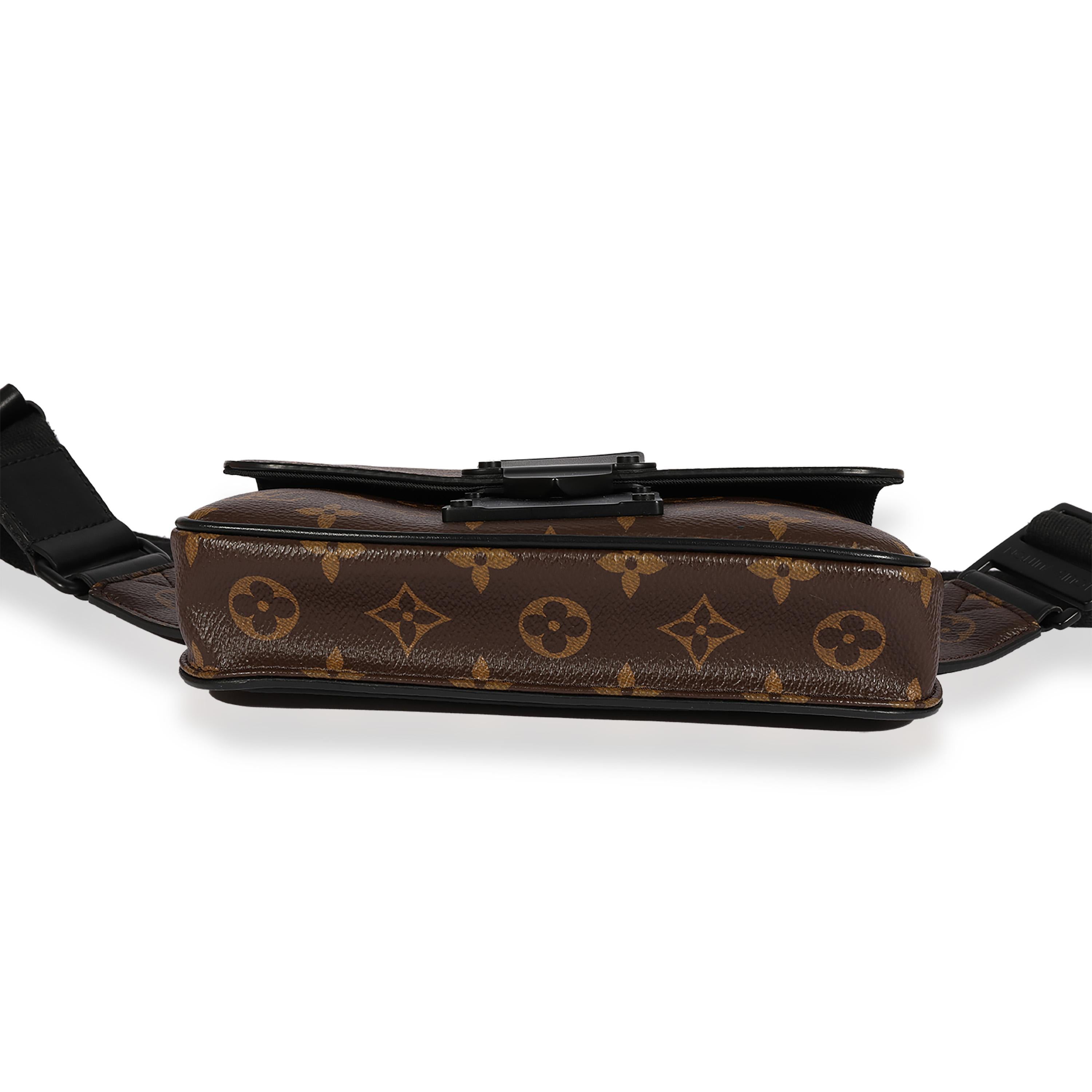 Louis Vuitton Monogram Macassar S Lock Sling Bag In Excellent Condition In New York, NY