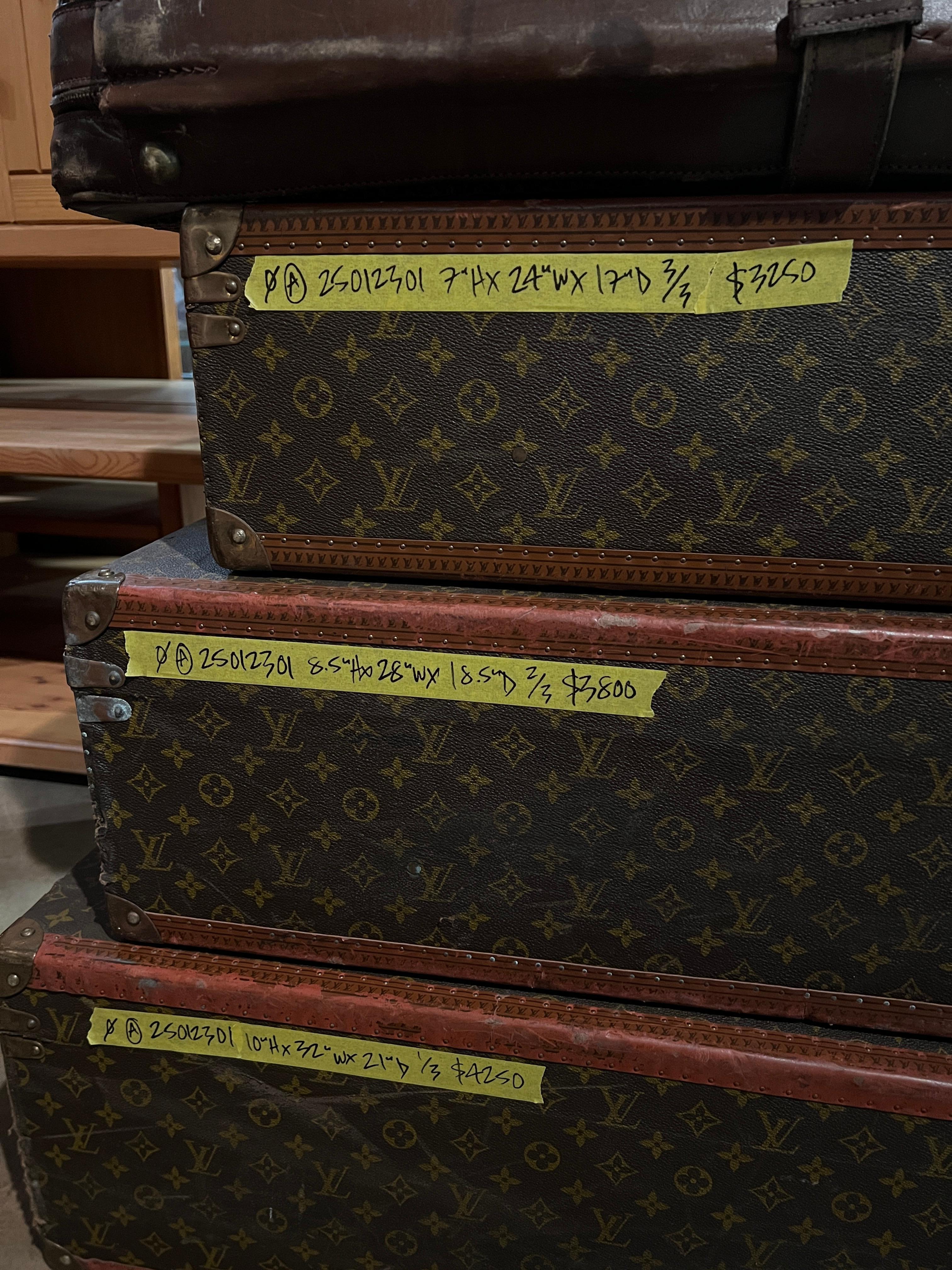 Louis Vuitton Monogram Macassar Square Handled Alzer Cases Set of 3 in vendita 10