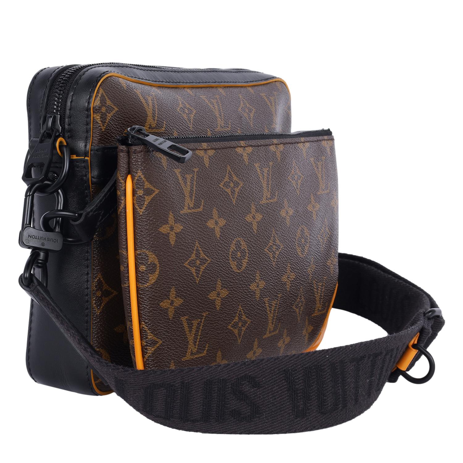 Femenino o masculino Louis Vuitton Monograma Macassar Trio Messenger Amarillo Sol Radiante