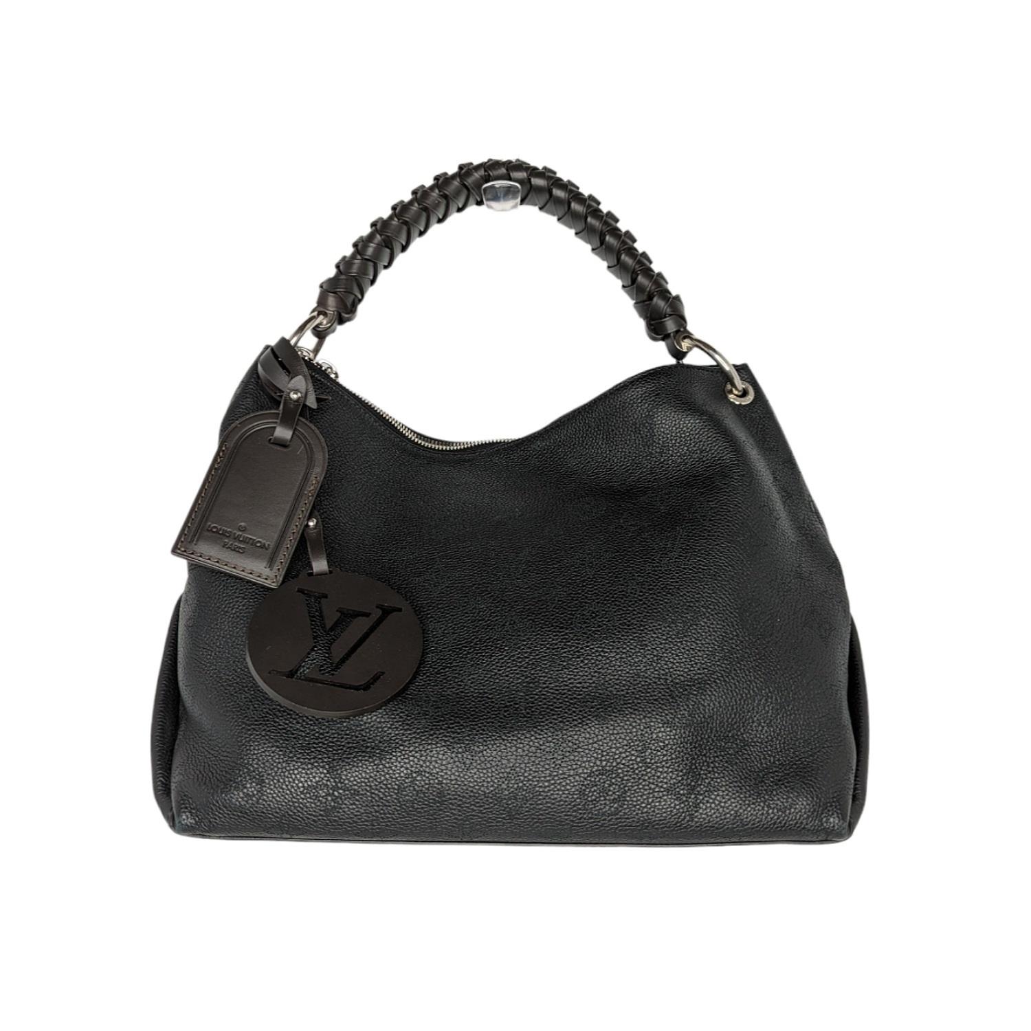 Louis Vuitton Monogram Mahina Beaubourg MM Hobo In Excellent Condition For Sale In Scottsdale, AZ