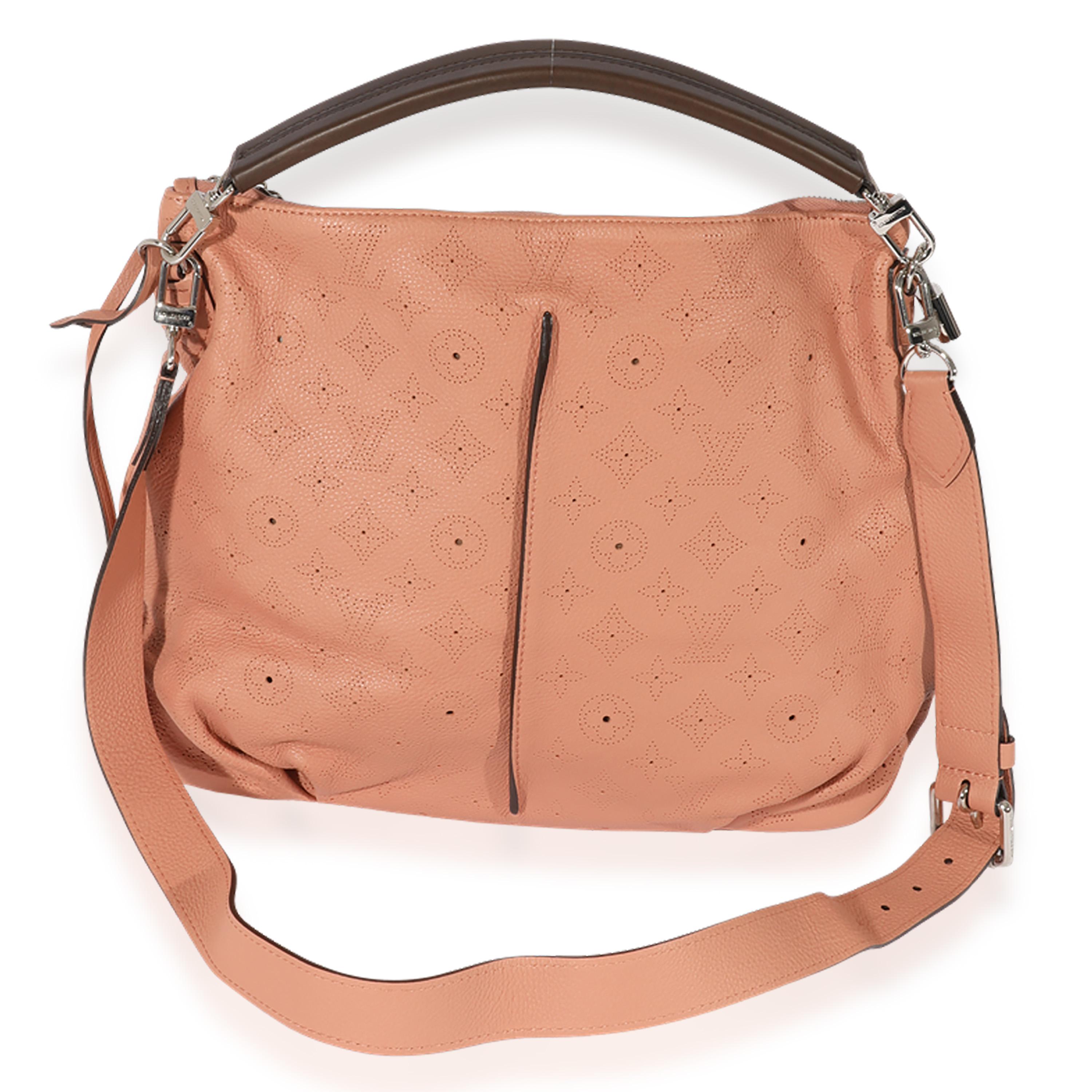 Beige Louis Vuitton Monogram Mahina Selene PM For Sale