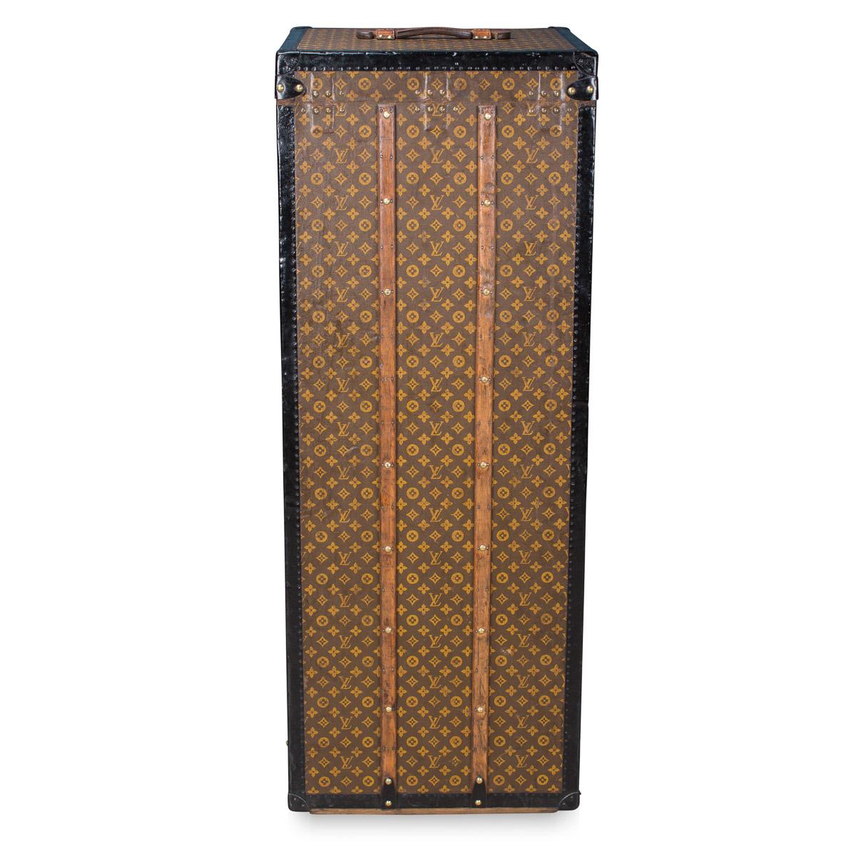 French Louis Vuitton Monogram Malle Penderie Trunk, circa 1910