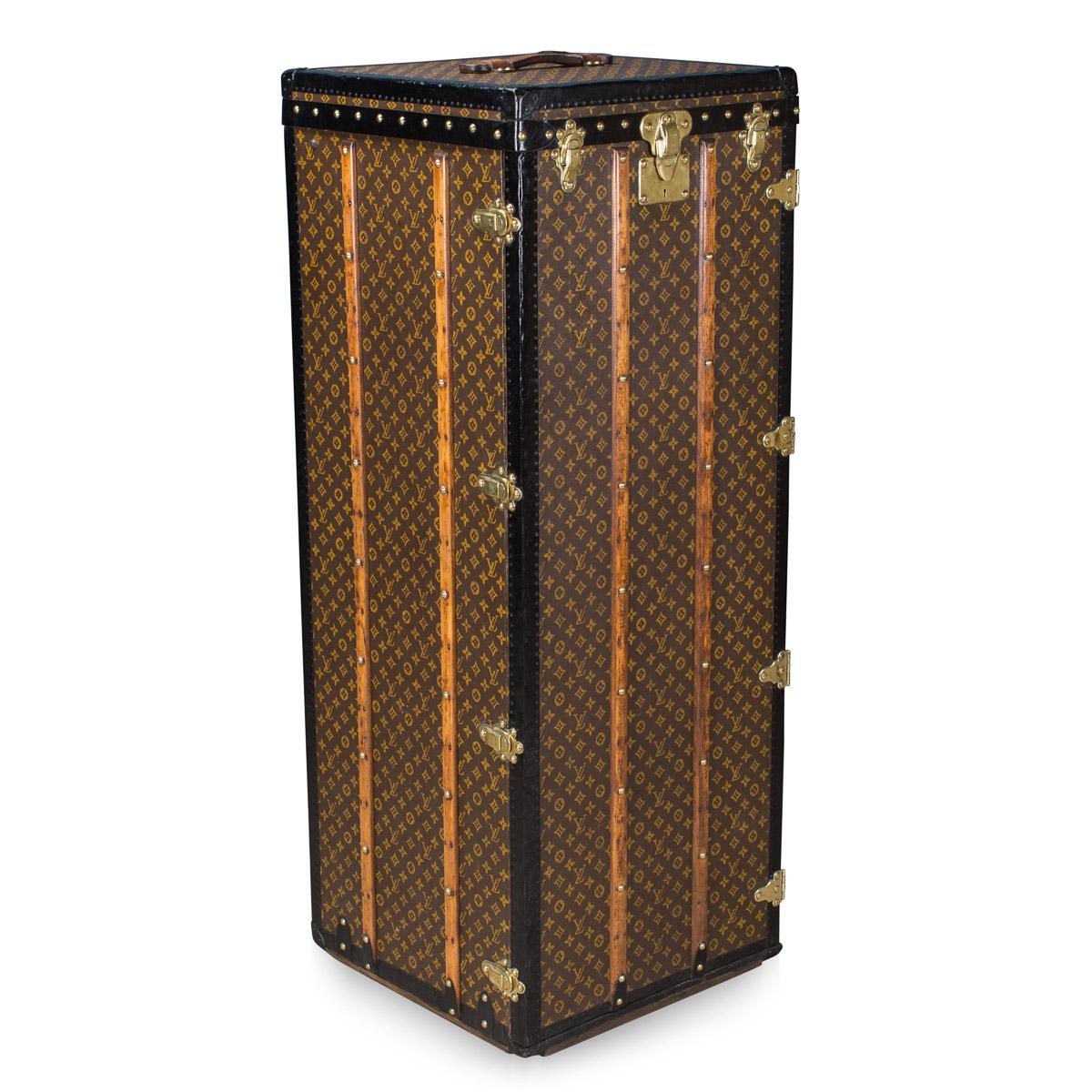 Canvas Louis Vuitton Monogram Malle Penderie Trunk, circa 1910