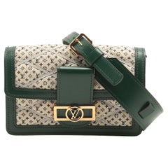 Louis Vuitton Monogram Malletage Gürteltasche Dauphine Weiß x Grün