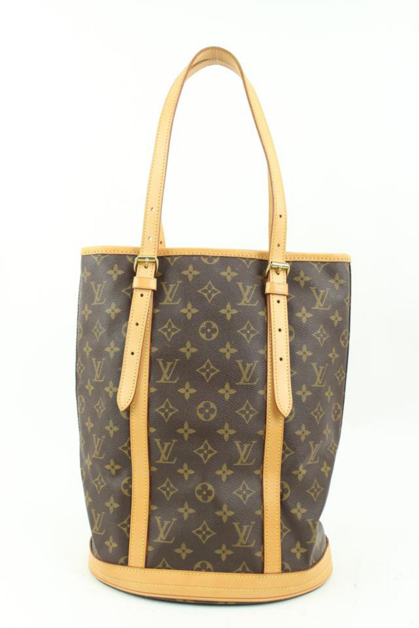 Women's Louis Vuitton Monogram Marais Bucket GM Shopper Tote Bag 20lv216s For Sale