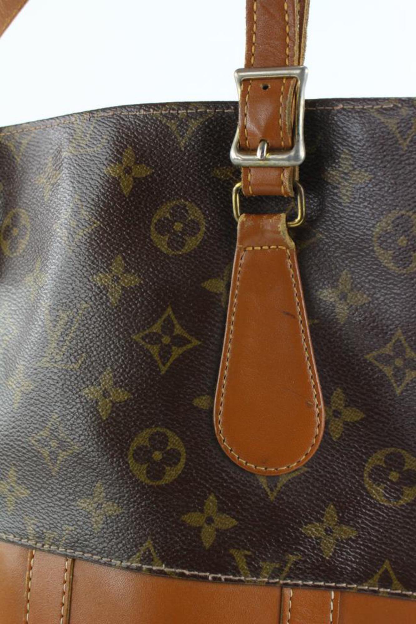 Brown Louis Vuitton Monogram Marais Bucket GM Tote Bag 1L816a