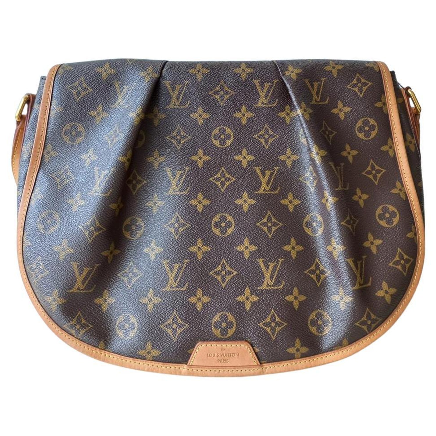 LV moon shape crossbody tote with chain front