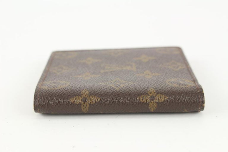 Louis Vuitton Men Dark Brown Calf Leather Multiple Compartment Wallet