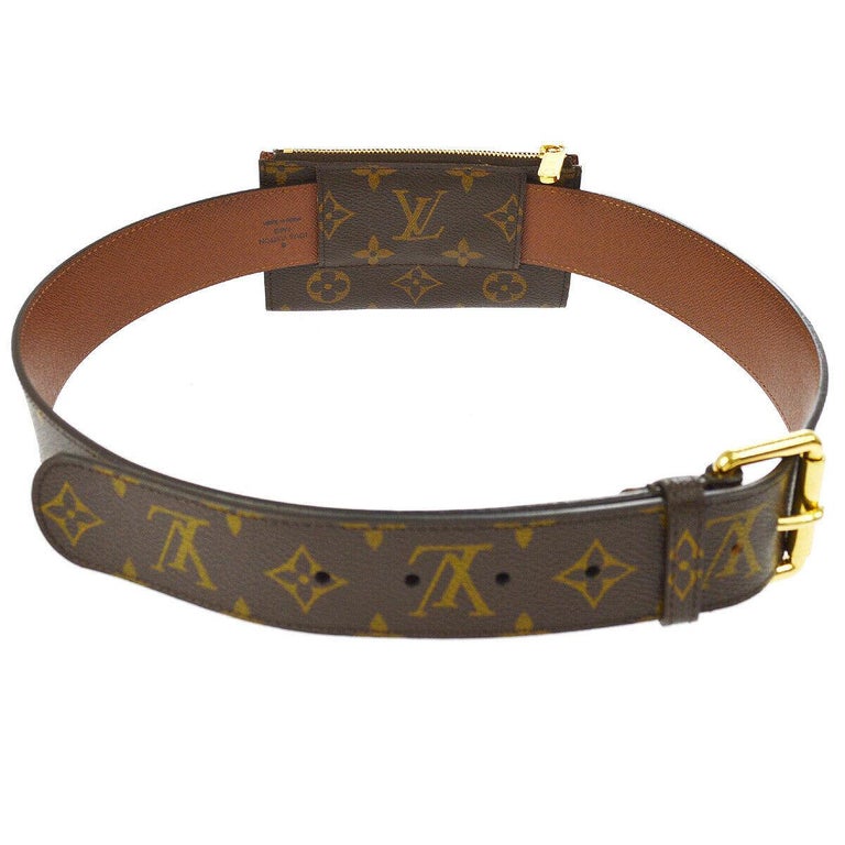 Louis Vuitton Monogram Men's Women's Dual Double Fanny Pack Waist Belt