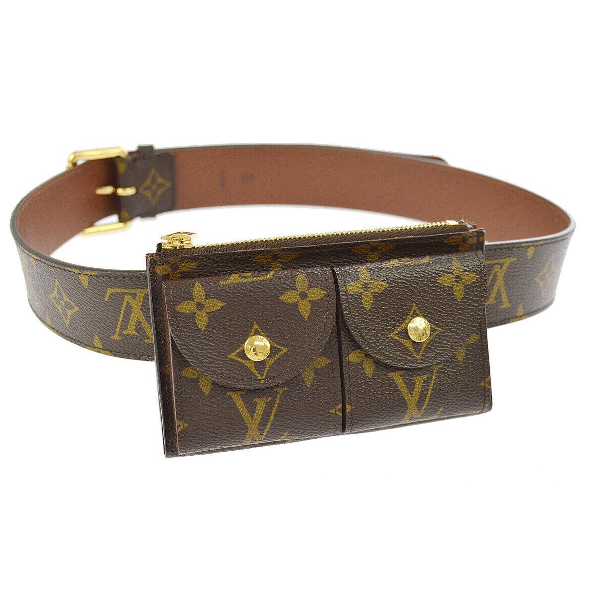 Louis Vuitton Monogram Men's Women's Dual Double Fanny Pack Waist Belt Bag
